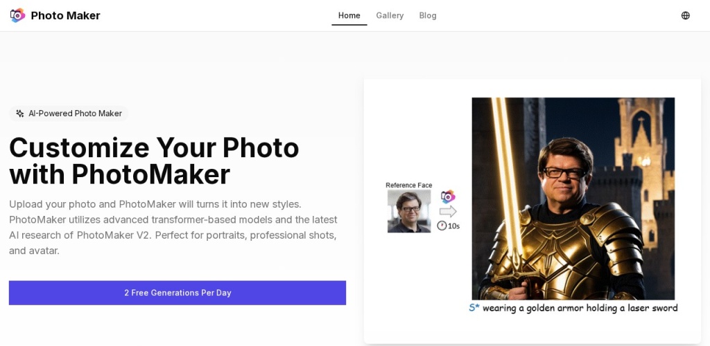 AI工具每日推荐：PhotoMaker，你的专属AI摄影大师