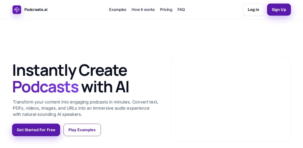 AI工具每日推荐:Podcreate.ai,小白也能做播客的AI神器